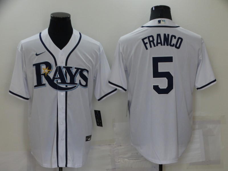 Rays 5 Wander Franco White Nike Cool Base Jersey,We sell and wholesale Rays 5 Wander Franco White Nike Cool Base Jersey on line form chian!